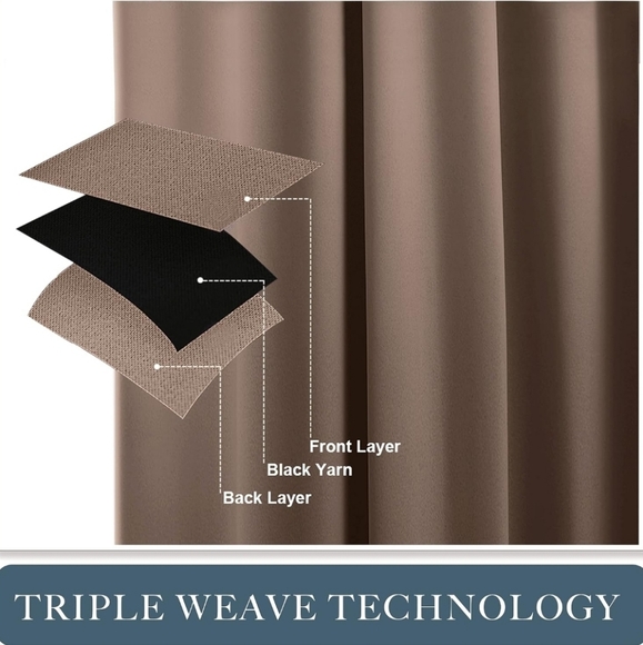 Pony Dance Brown Blackout Curtains - 42W by 45L - Picture 3 of 7